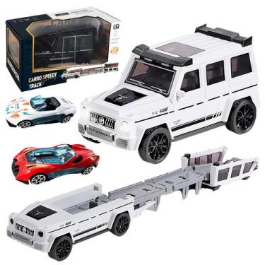 Imagem de Brinquedo Carro Fricção Pista 2 Em 1 Com Luz E Som 2 Carrinhos E Lança