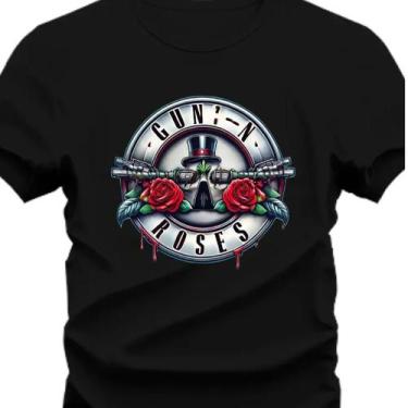 Imagem de Camiseta Personalizada do P ao G3 Guns N' Roses Fio 30.1 - Hs, Preto, 