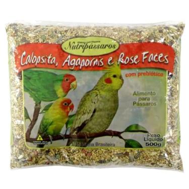 Imagem de Ração para Pássaros Mistura para Calopsita, Agapornis e Rose Faces Nutripássaros-500g