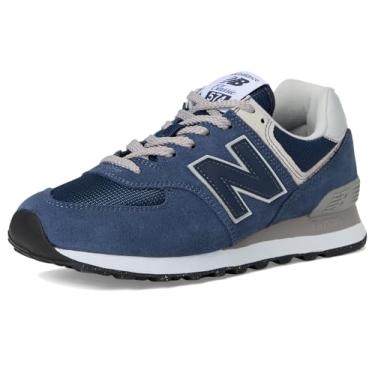 Imagem de New Balance Tênis feminino 574 Core, Azul-marinho com branco, 40