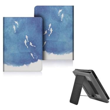 Imagem de Capa para 7" Kindle Oasis 10ª/9ªGeração(Lançado em 2019/2017, modelo: S8IN40/CM24WI), PU Estojo caso vertical em pé com ativação/repouso automático e alça de mão (17)