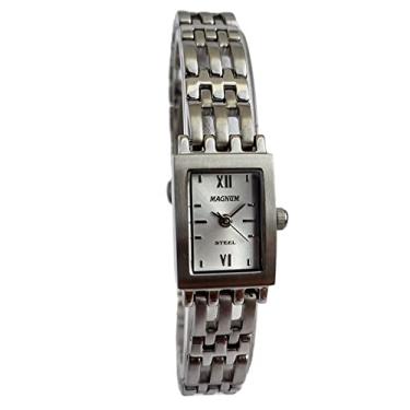 Imagem de Relógio Magnum Feminino Mini Clássico Prata Analógico Minimalista MA28609N