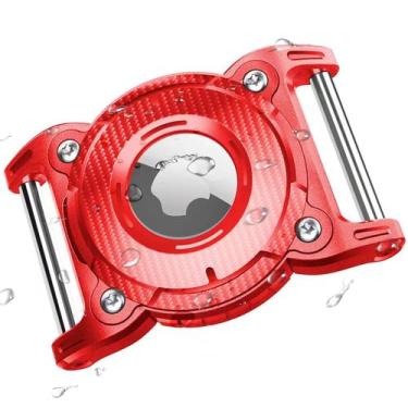 Imagem de Suporte de coleira para cães Airtag ONEONTA impermeável vermelho para 