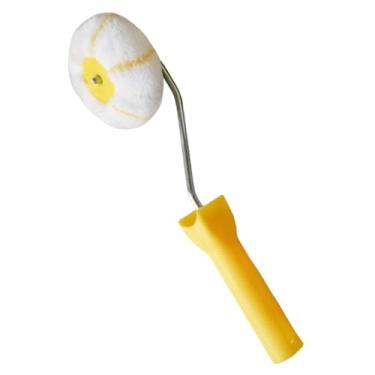 Imagem de BLWOTMOR Rolo de Pintura para Cantos, Pincel, Tratamentos de Parede de Ambiente, Pincel para Drywall, Ferramenta de Pintura de Parede para Drywall, Lama, Móvei, 1 Cabeça Alça Curta, Tamanho real