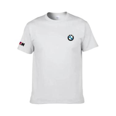 Imagem de Camiseta Unissex De Algodão BMW Verão Clássico Logotipo Estampado Moda