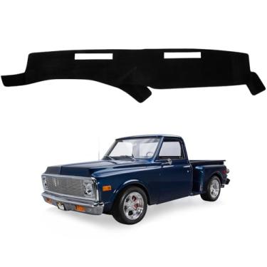Imagem de Capa de painel compatível com Chevy C10 C20 C30 K10 K20 K30 1973-1980 tapete de painel interno de carro antiderrapante protetor de raios UV acessórios de ajuste personalizado
