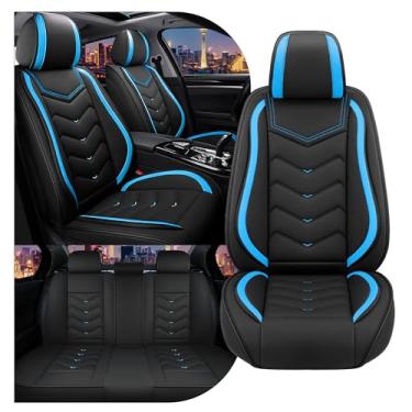 Imagem de Capas de assento de carro para Honda Civic 2000-2026, capa de assento esportiva elegante, capa de assento de carro de couro napa premium. Conjuntos de capas de assento para automóveis (padrão 5