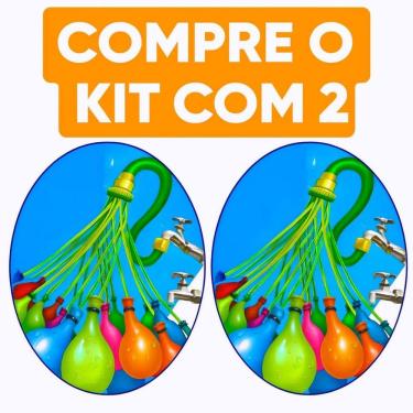 Imagem de KIT 2 Enche Bexiga Água 60s Auto-Se Conector Enche 37 Balões