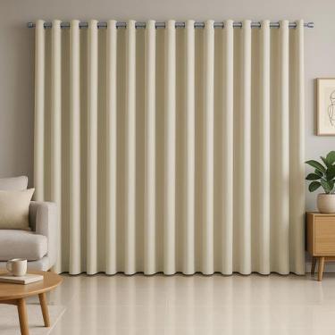 Imagem de Cortina Blackout de Tecido Corta Luz 3,00x2,50m para Varão Simples 2m 