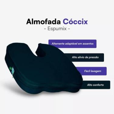 Imagem de Almofada Coccix Anatomico Hemorroida Pós Parto Ortopedico 42X38X7 - Es