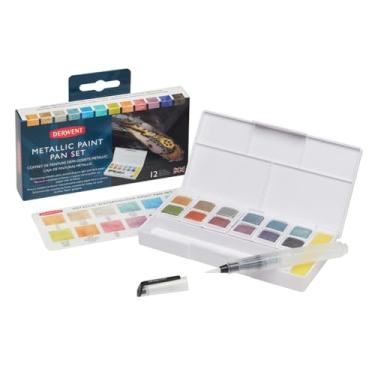 Imagem de Derwent - Aquarela em Pastilha Metallic Estojo 12 Cores, Derwent, 2305657