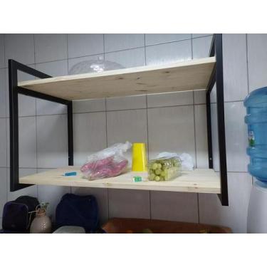 Imagem de Suporte Microondas Duplo Estilo Industrial Ferro 60X40X90Cm - Pls Move