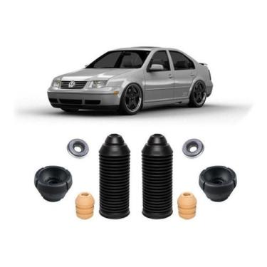 Imagem de 2 Kit Coxim Batente Dianteiro Vw Bora 1999 2000 2001 2002 03 - Qualyki