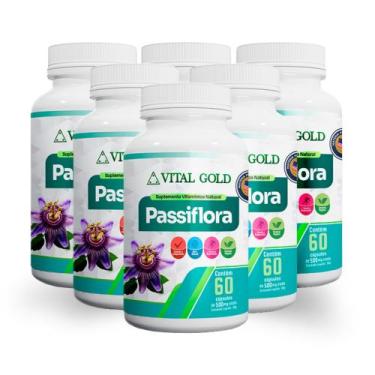 Imagem de PASSIFLORA - 500mg (60 Cápsulas) VITAL GOLD, 06 Unidade