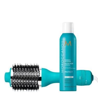 Imagem de Escova de secador de cabelo e pacote de defesa perfeito Moroccanoil