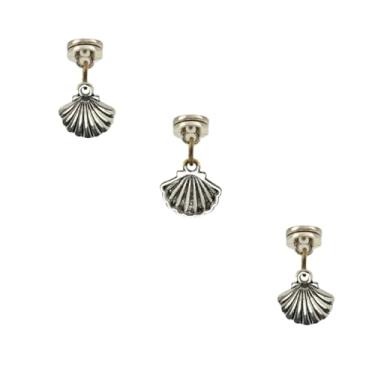 Imagem de Cabeças de dobradiça decorativas prateadas, tampas de cabeça de dobradiça magnética de lua, decoração de casa de cabeça de dobradiça, topo de pino de dobradiça de porta, dobradiças decorativas para