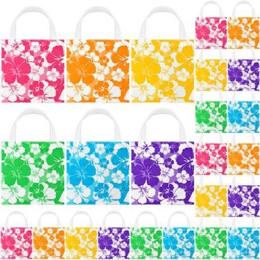 Imagem de Bolsas de lembrancinhas Teling Hawaiian Hibiscus Tropical Tiki x24