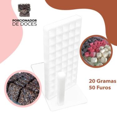 Imagem de Placa Porcionadora De Doces Brigadeiro Quadrado 20g Envio Já - Tribosh