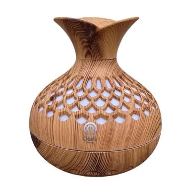 Imagem de Difusor de Aromas Ultrassônico, Design em Madeira, Umidificador Portátil USB, LED, Silencioso 36-45db (Madeira)