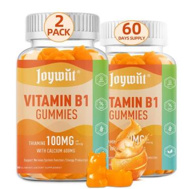 Imagem de Gomas de vitamina B1 Joywiit 100mg com 600mg de cálcio 120 unidades