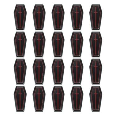 Imagem de Garneck 20 minicaixas de caixão com tampa, adereços de brincadeira de Halloween, decorações de festa assustadoras, caixas de plástico para festas assustadoras, guloseimas e guloseimas