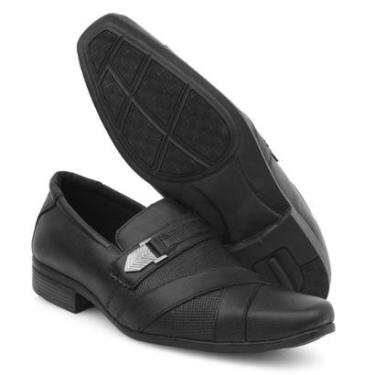 Imagem de Sapato Social Masculino Bico Fino Estilo Italiano Leve Macio Confortável Calçar Elástico Trabalho-Masculino