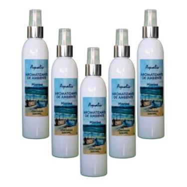 Imagem de Kit 5 Aromatizador De Ambientes Aroma Marine Frasco 200Ml - BORLEN