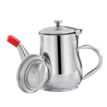 Imagem de Bothyi Filtro Pote Dispensador Jarro Antiderrapante Versátil Armazenamento de Cozinha Lata de Gordura Óleo Coador Recipiente para Cozinha Restaurante Casa, 13 onças