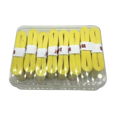 Imagem de RNXRZANK Fita Adesiva para Raquete de Badminton, 8 Peças, Antiderrapante, Faixa de Suor, Macio, Alto Desempenho, Envoltório para Cabo, para Raquete de, Amarelo