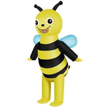 Imagem de NISUNS Fantasia inflável de abelha para adultos, fantasias engraçadas de Halloween, fantasia de cosplay
