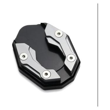 Imagem de BYYINGSUS Placa de extensão de suporte lateral Suporte de corpo de motocicleta Moldura de suporte de placa de ampliação compatível com Y&AMAHA N-MAX155 N MAX Xmax 250 125 300 NMAX (cinza escuro)