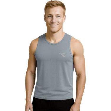 Imagem de Regata Diadora Small Logo Masculina - Grafite M, Cinza, M