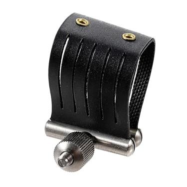 Imagem de harayaa Fixador de abraçadeira para saxofone com parafuso único, ajuste de alto desempenho para prática de saxofone, clipe de fixação para saxofone para, Style a