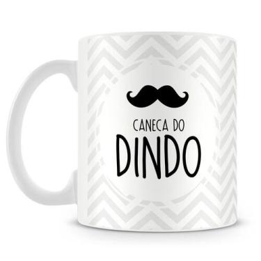 Imagem de Caneca Personalizada para Dindo - Porcelana Branca com Estampa - Amo C