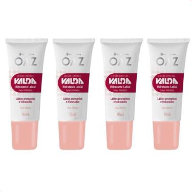 Imagem de Kit com 4 - Hidratante Labial Oaz Valda Sabor Morango 10 ml