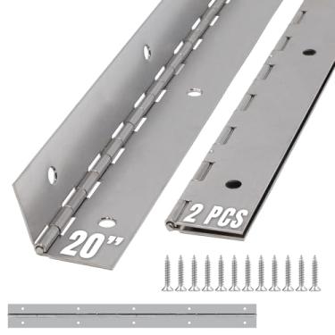 Imagem de Dobradiça de piano resistente, prata de 50,8 cm
