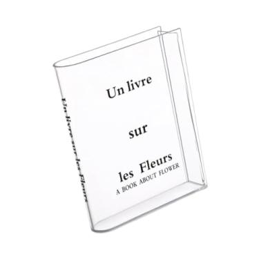 Imagem de Generic Vaso de flores em formato de livro, vaso decorativo nórdico transparente para escritório, sala de jantar, cozinha, estante, decoração, Impresso