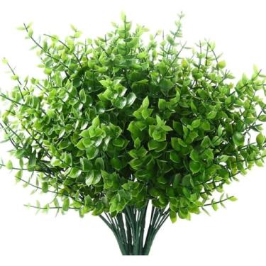 Imagem de Kit 5 Picks de Eucalipto Artificial 30cm com 5 Ramos – Planta Realista Permanente para Decoração de Sala, Vasos e Arranjos Naturais