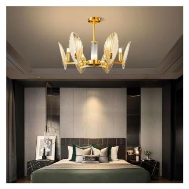 Imagem de Decoração para casa Sala de jantar Luminária pendente Luzes Iluminação interna Luminária de teto Luz suspensa Lustres compatíveis com sala de estar, Lustres de LED, Branco quente - 6 cabeças