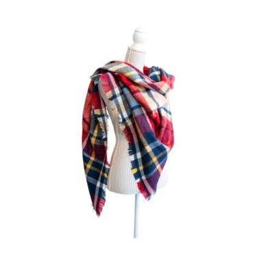 Imagem de Lenço Maxi Wool 140x140cm para climas frios - Genérico - Lightbek Offi