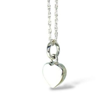 Imagem de Colar: pingente de coração semiturbillon em prata fina - Lightbek Offi