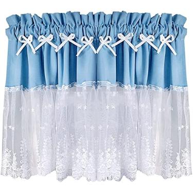 Imagem de Cortina cortinas de nível curto Voile Country Style Bistro cortinas cortina de janela com película, cortina curta moderna curta cortinas café cortinas para sala de estar quarto Coc