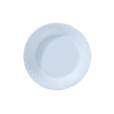 Imagem de Conjunto de pratos brancos puros domésticos de cerâmica personalidade -20 cm prato de profundidade 1