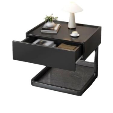 Imagem de Sofá-mesa de cabeceira simples e moderna, armário de cabeceira leve de luxo para quarto, prateleira de cabeceira estilo italiano para casa pequena