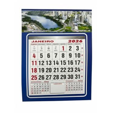 Imagem de FOLHINHA CALENDÁRIO 2026 / 2027 - LONDRINA COM IMAGEM DO LAGO IGAPÓ