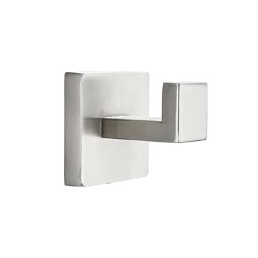 Imagem de WANGKENSU Acessórios de banheiro acessórios de banheiro ouro escovado barra de toalha de parede trilho suporte de papel gancho de aço inoxidável rack de banheiro cabide moderno (gancho de níquel