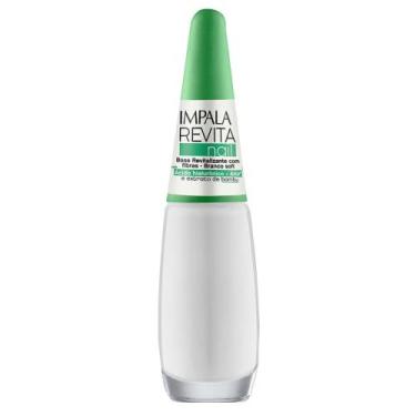 Imagem de Esmalte Impala RevitaNail Base Revitalizante Com Fibras Branco Soft
