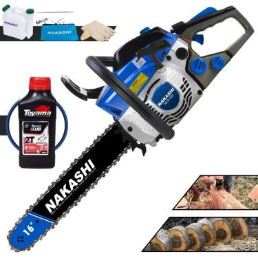 Imagem de Motorsserra Nakashi NCS-400 À Gasolina 2T 40cc Alta Rotação Motosserra Profissional Com Carcaça de Alumínio, Sabre 16 Polegadas + ÓLEO TOYAMA 2T EXTRA