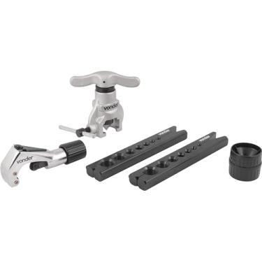 Imagem de Flangeador E Cortador De Tubos, Jogo Com 6 Peças, 1/8" À 1.1/8", Vonder.