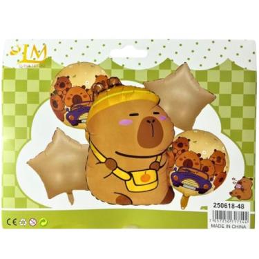 Imagem de Kit Cartelado Capivara 3D – 25 Modelos Temáticos (1 Unidade por Cartelado) – Decoração de Festa, Painel e Mesa Infantil – Foil kit cartelado Capivara Bolsa Amarelo